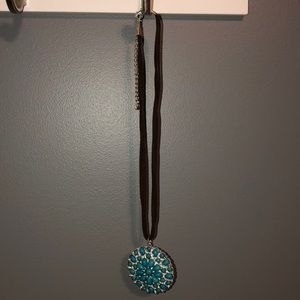 Turquoise and brown necklace